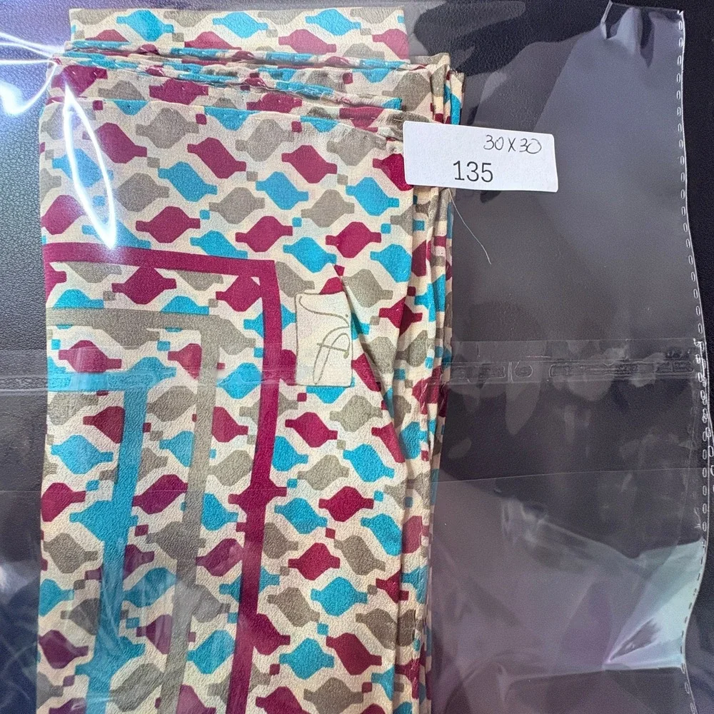 Diane‎ von Furstenberg Vintage Silk Square Scarf Geometric Tile Print 30